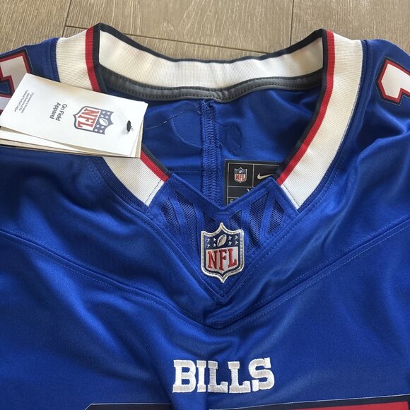 Men’s NFL Nike Vapor Limited #17 Josh Allen Buffalo Bills Jersey Blue Size XL - Picture 4 of 6